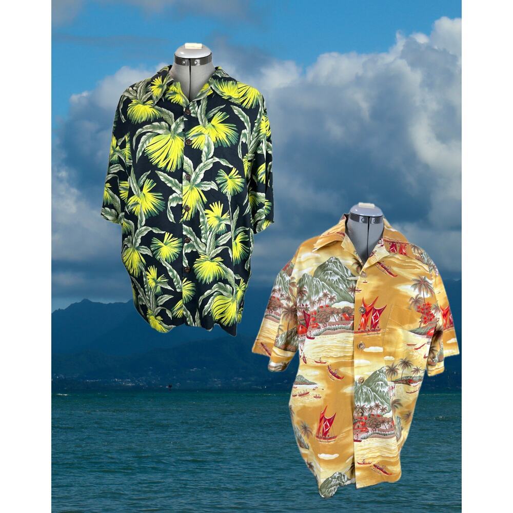 Lot of 12 Men's Vintage Made in Hawaii Hawaiian Shirts Sizes M to 2XL - Picture 3 of 5